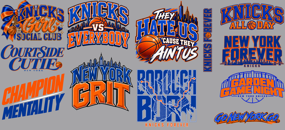 Knicks Premade 22x48 DTF Gangsheet