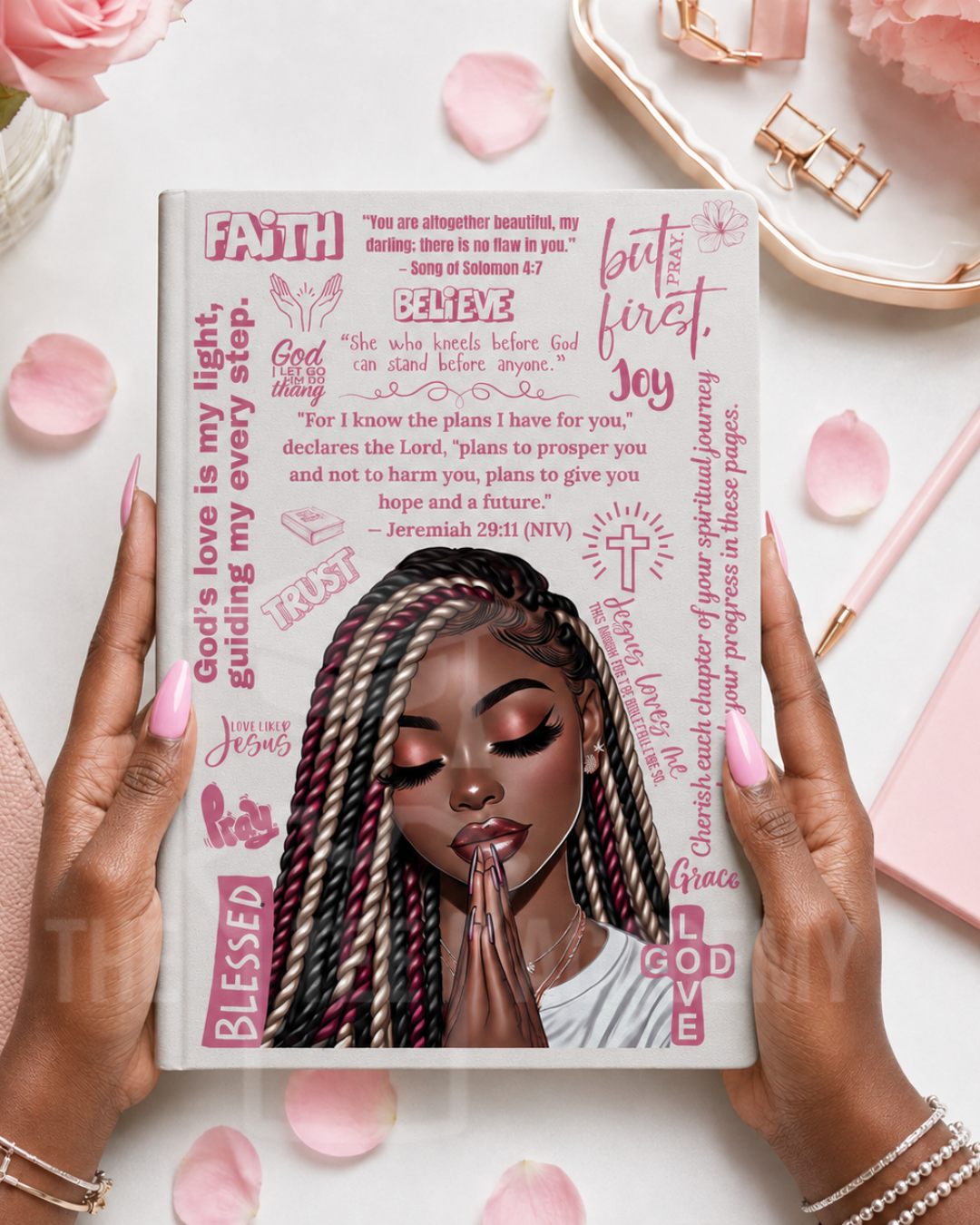UV DTF Planner/Tumbler Decal- Pink Prayer Affirmations