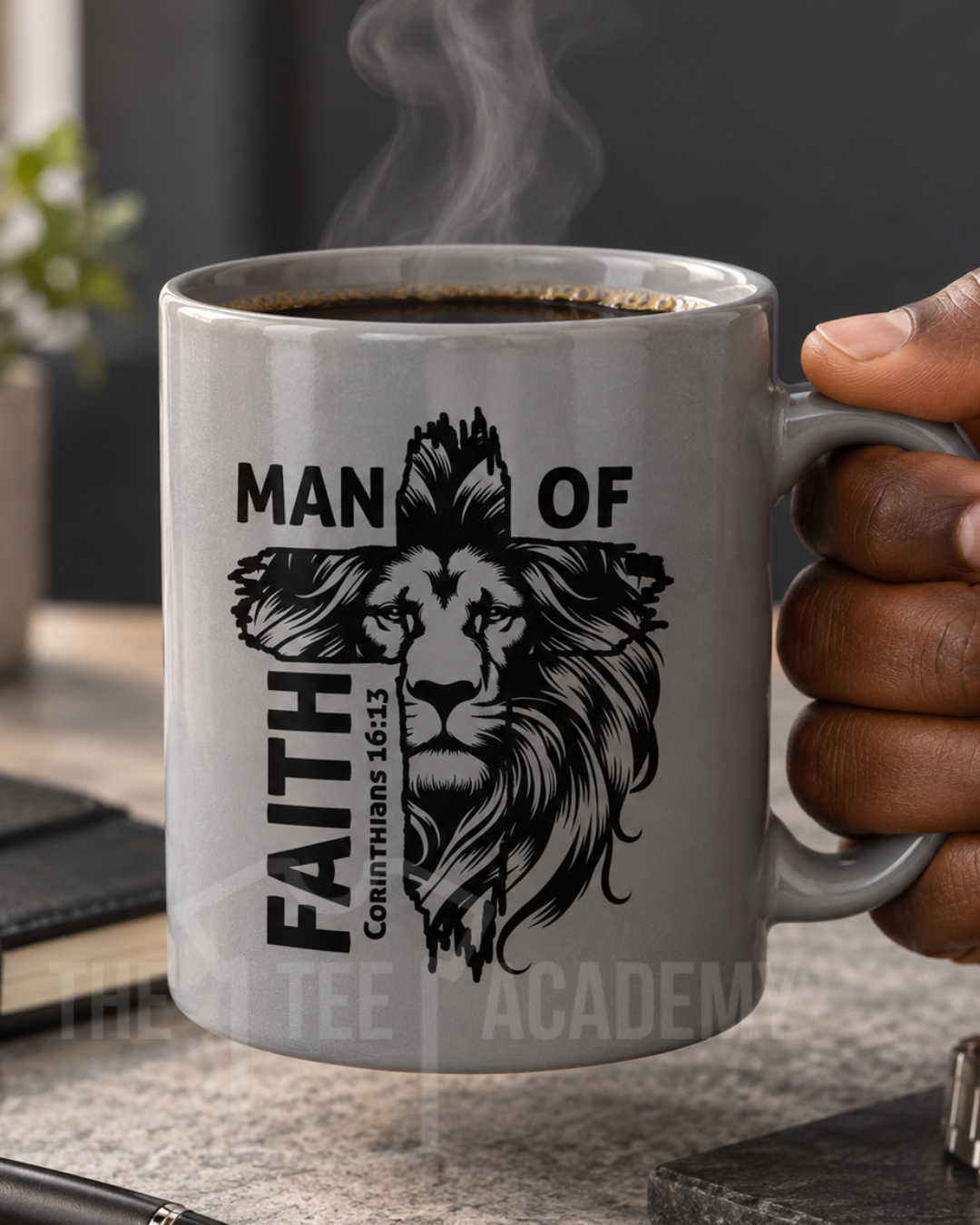 UV DTF Cup Decal- (Lion) Man Of Faith