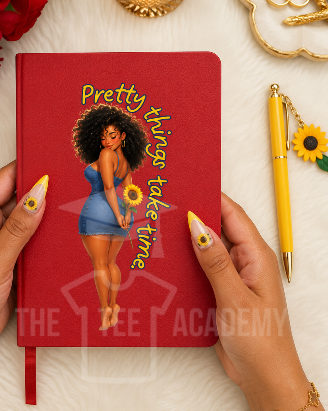 UV DTF Planner/Tumbler Decal- Pretty Things Take Time