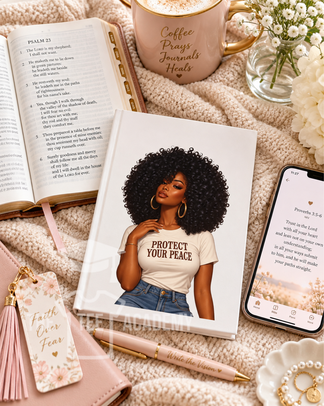 UV DTF Planner/Tumbler Decal- Protect Your Peace Babe