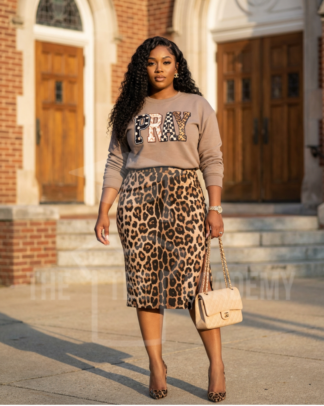 (Faux Yarn) PRAY- Matte Clear Film Screen Print Transfer