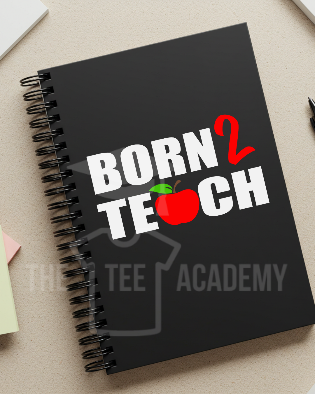 UV DTF Planner Cover Decal- Born 2 Teach