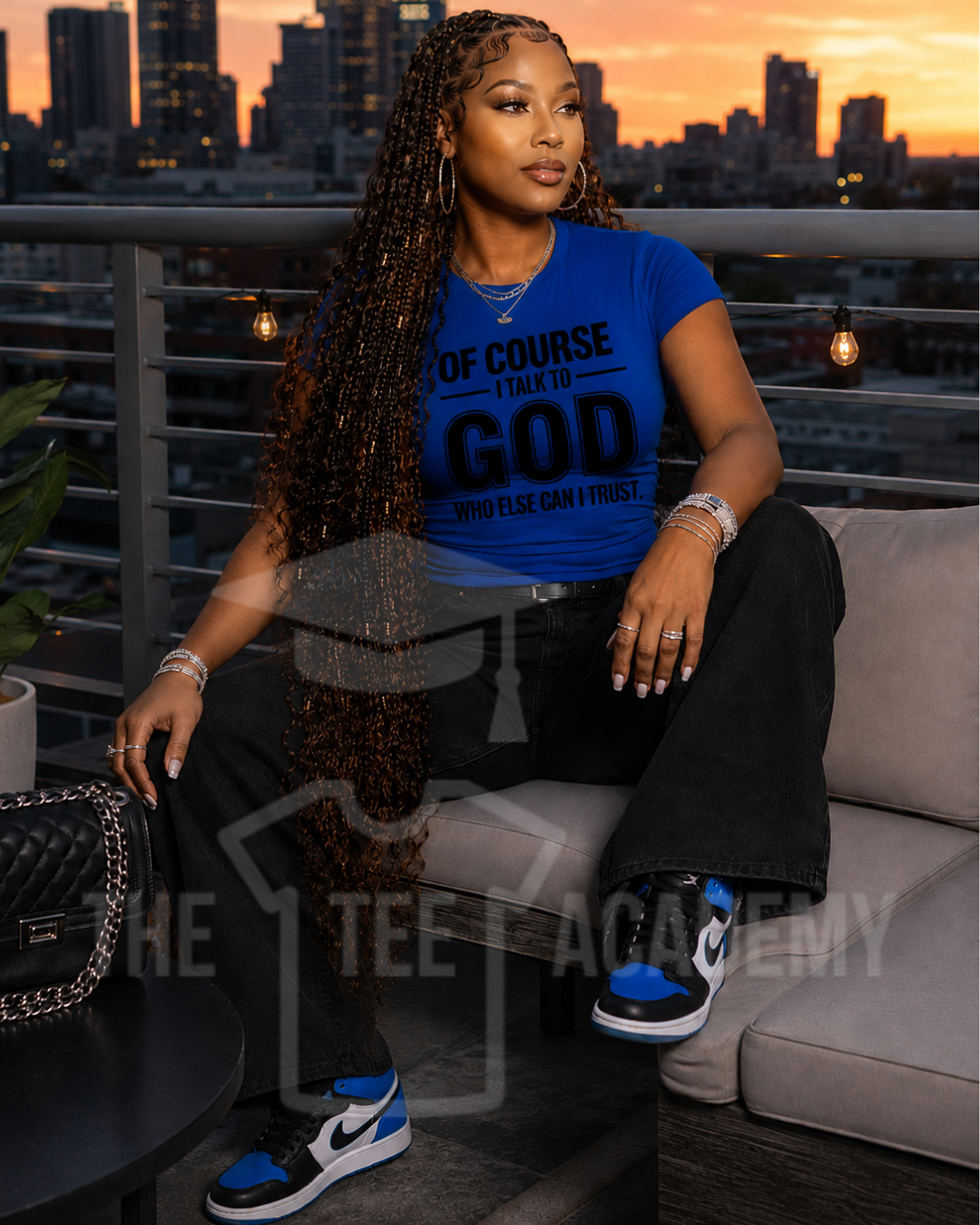 (Black) Of Course I Talk To God- Screen Print Transfer