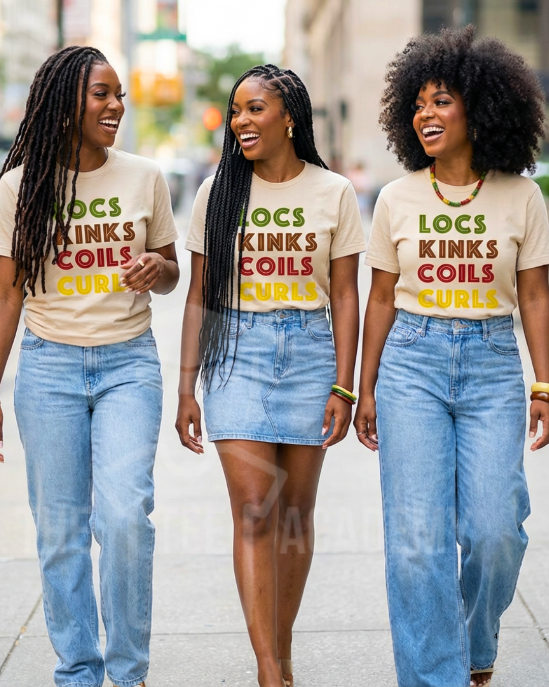 Locs, Kinks,Coils,Curls- Matte Clear Film Screen Print Transfer