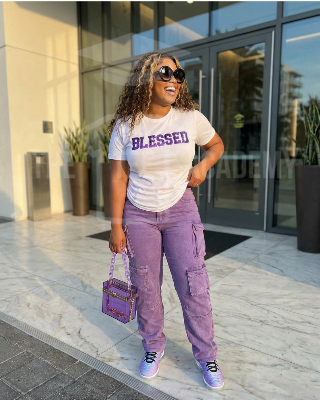 (Faux Yarn) Blessed- Matte Clear Film Screen Print Transfer