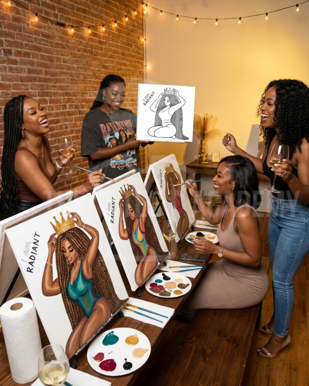 (Sketch Art) I Am Radiant- Screen Print Transfer