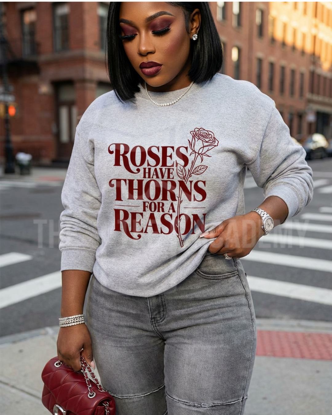 Roses Have Thorns- Screen Print Transfer