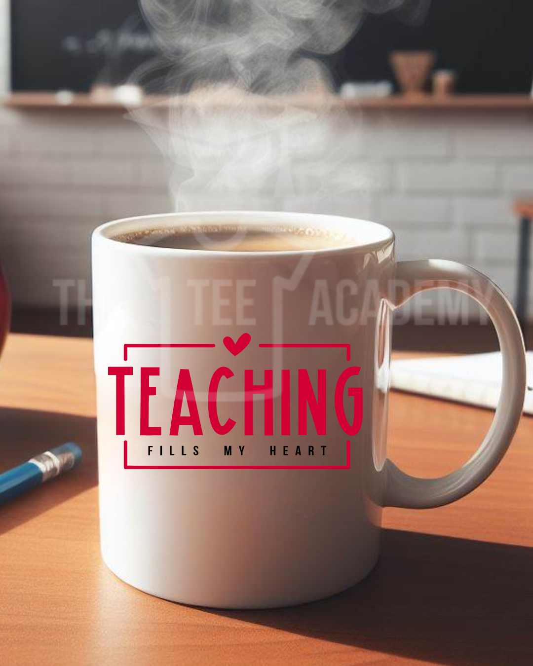UV DTF Cup Decal - Teaching Fills My Heart