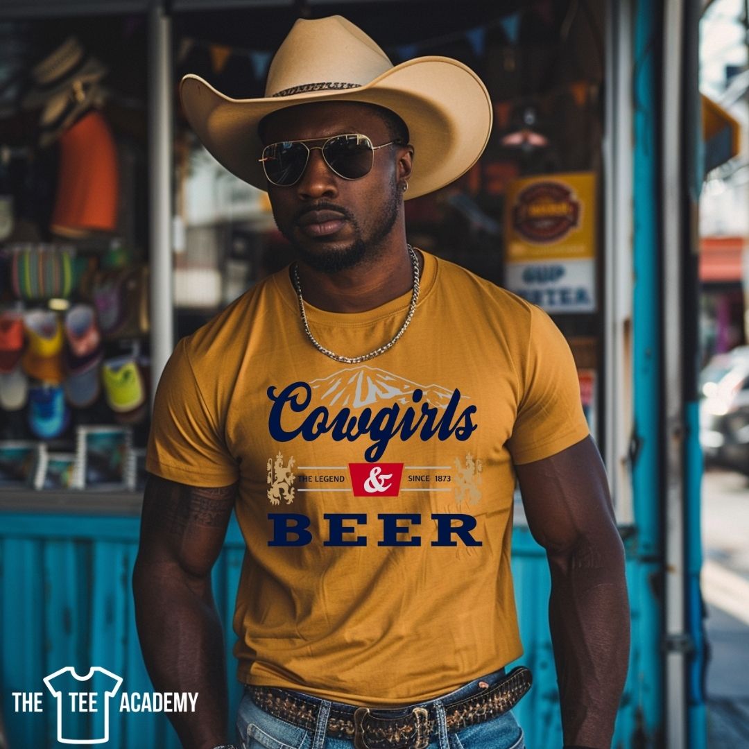 Cowgirls & Beer - Matte Clear Film Screen Print Transfer