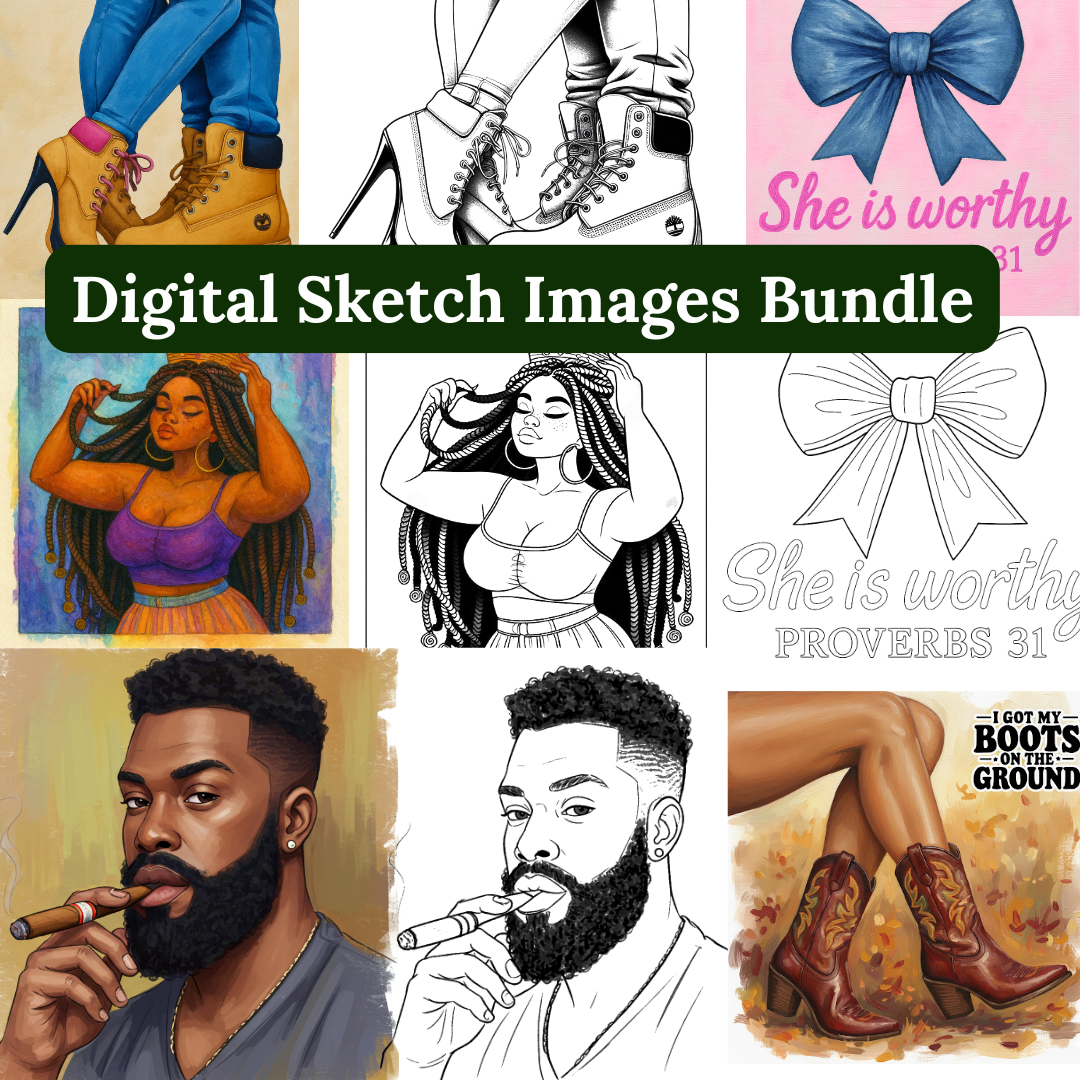 Digital Sketch Images Bundle