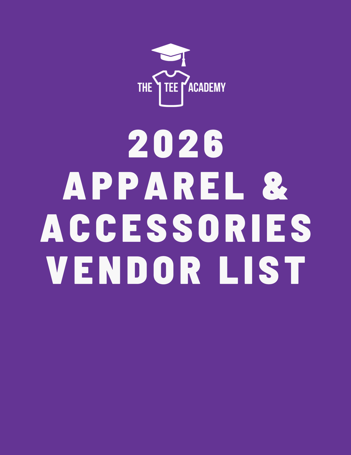 2026 Apparel & Accessories Vendor List