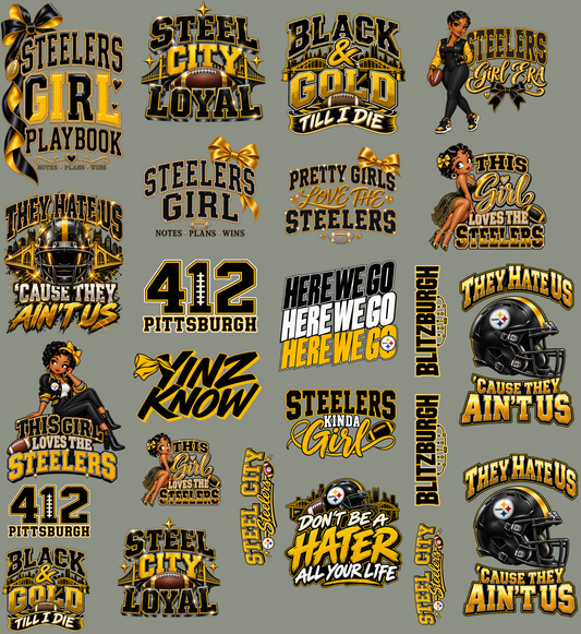 Steelers Premade 22x24 UV DTF Gangsheet