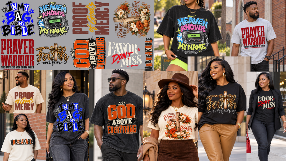 Faith premade 22x48 DTF gang sheet