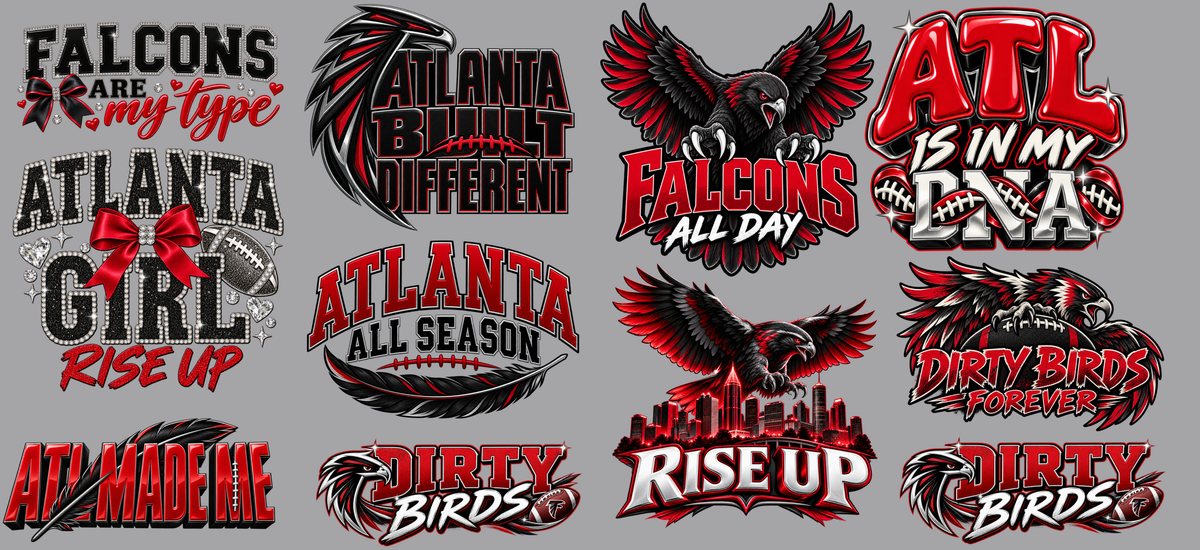 Falcons 22x48 gang sheet layout - all designs