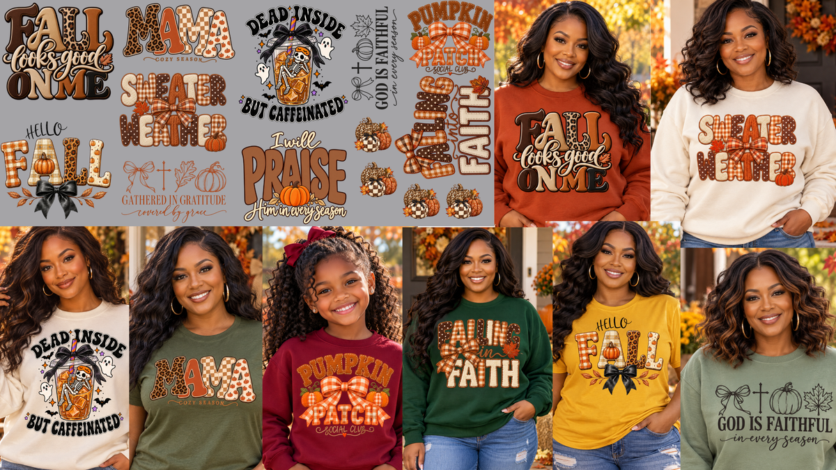 Fall premade 22x48 DTF gang sheet