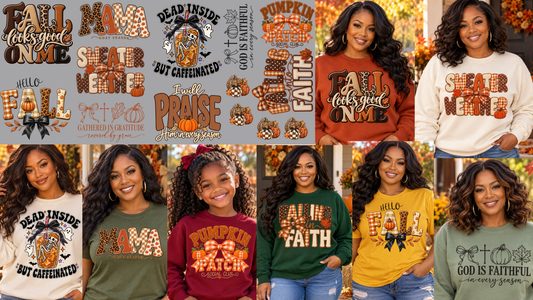 Fall premade 22x48 DTF gang sheet