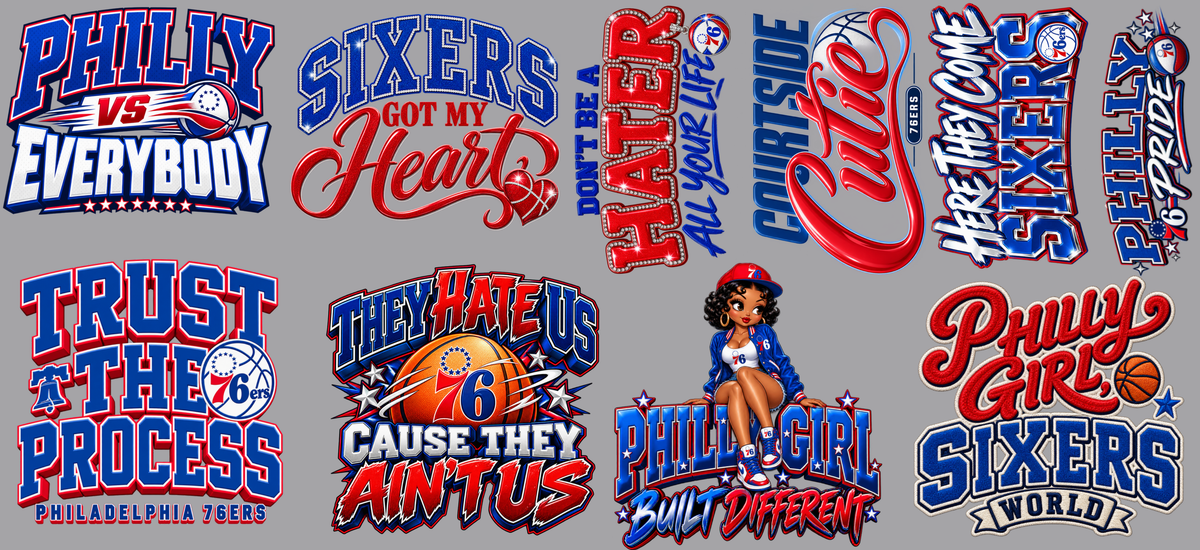 76ers Premade 22x48 DTF Gangsheet