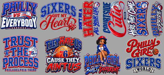 76ers Premade 22x48 DTF Gangsheet