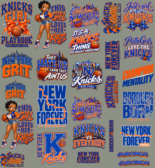 Knicks Premade 22x24 UV DTF Gangsheet