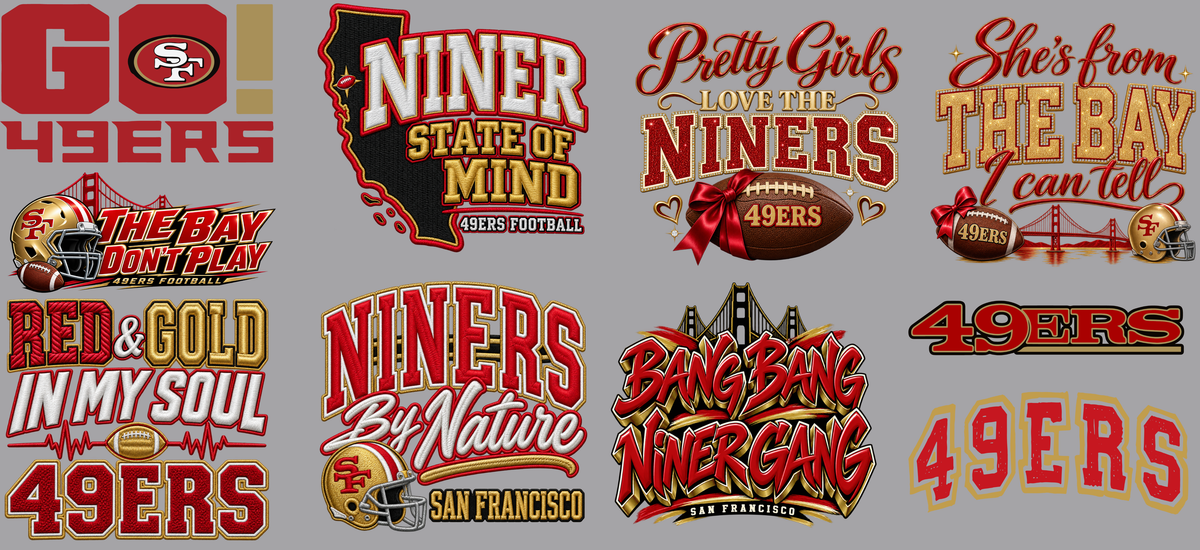 49ers Premade 22x48 Gangsheet