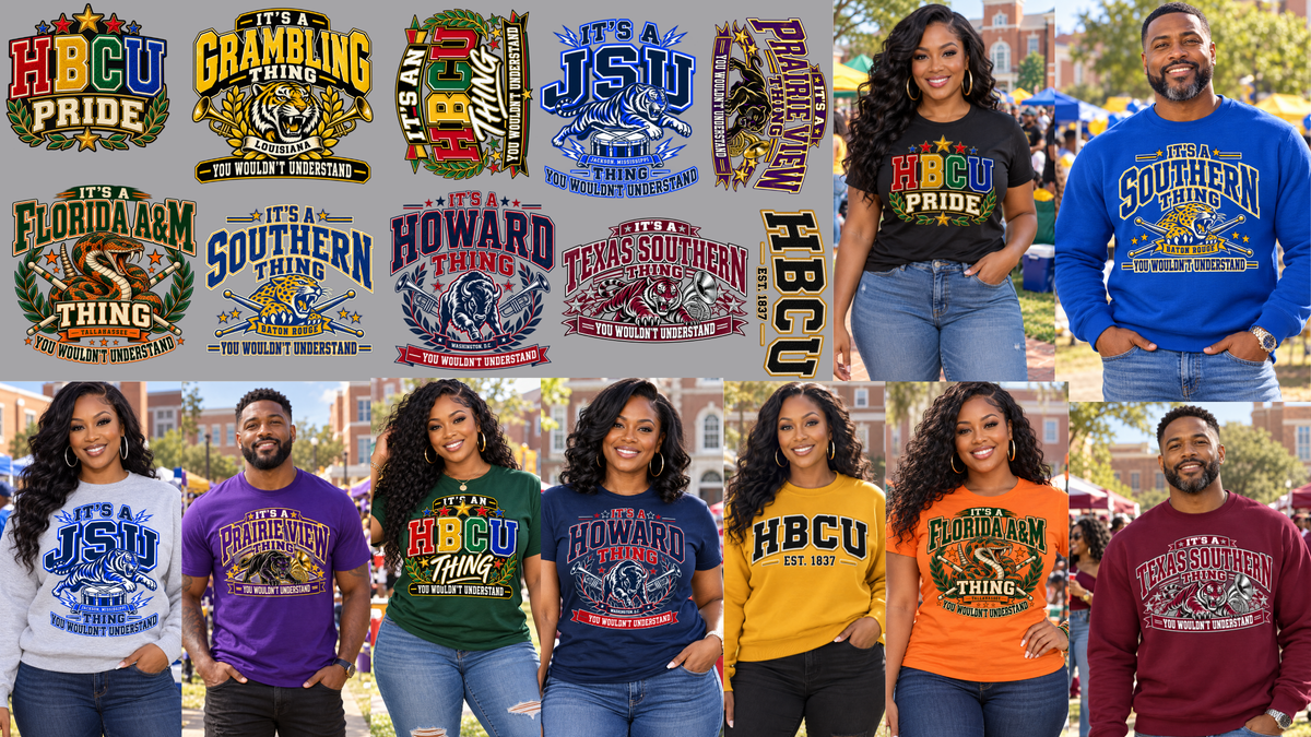 HBCU premade 22x48 DTF gang sheet