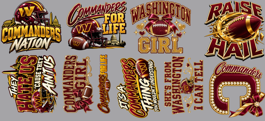 Commanders Premade 22x48 DTF Gangsheet