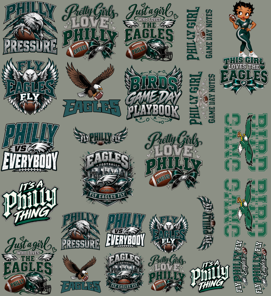 Eagles Premade 22x24 UV DTF Gangsheet