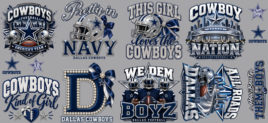 Cowboys 22x48 gang sheet layout - all designs