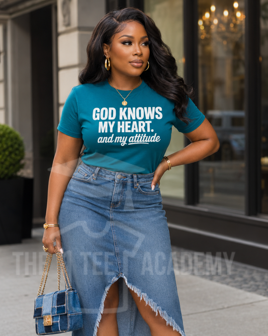 God Knows My Heart -Screen Print Transfer