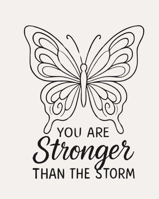 Stronger Than The Storm- (Sketch Art) Screen Print Transfer