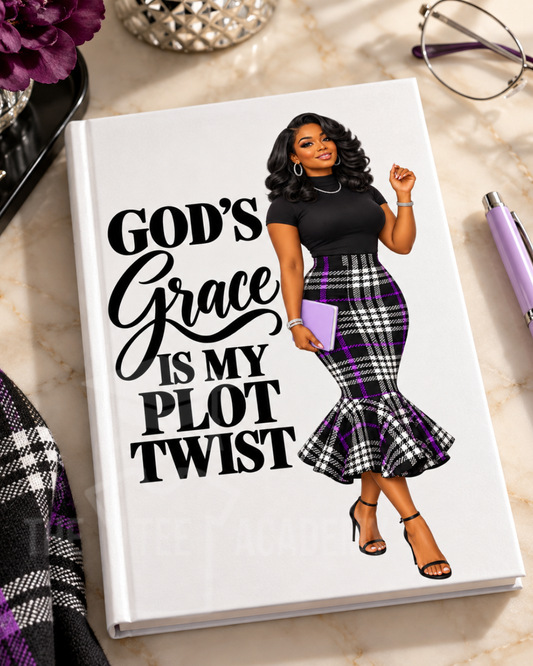 (Pre Order) UV DTF Planner/Tumbler Decal- God's Grace Is My Plot Twist
