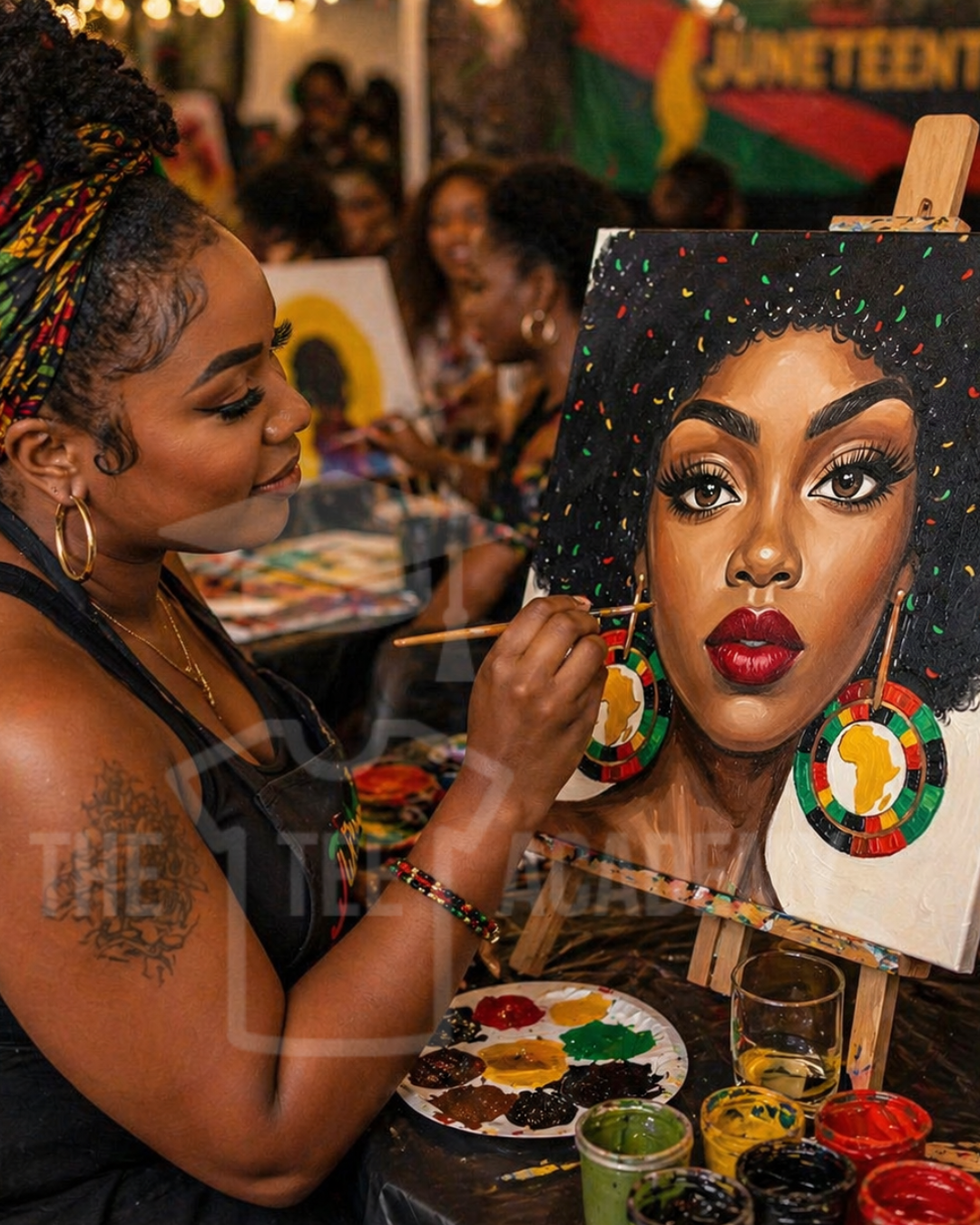 Afro Beauty- (Sketch Art) Screen Print Transfer