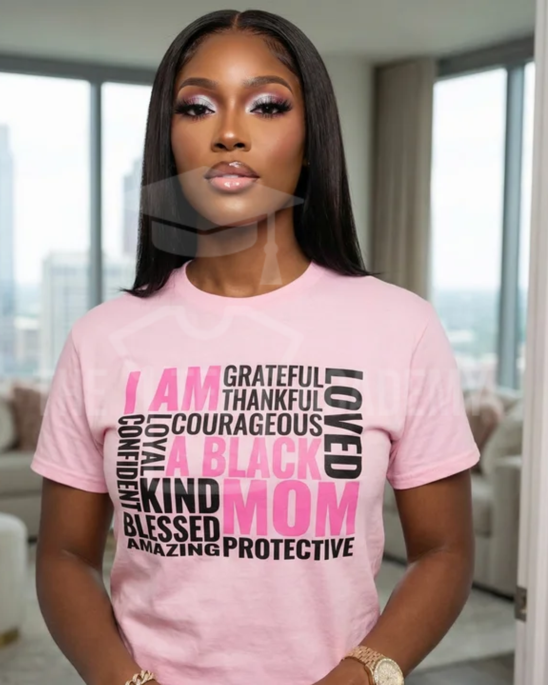 I Am A Black Mom- Matte Clear Film Screen Print Transfer