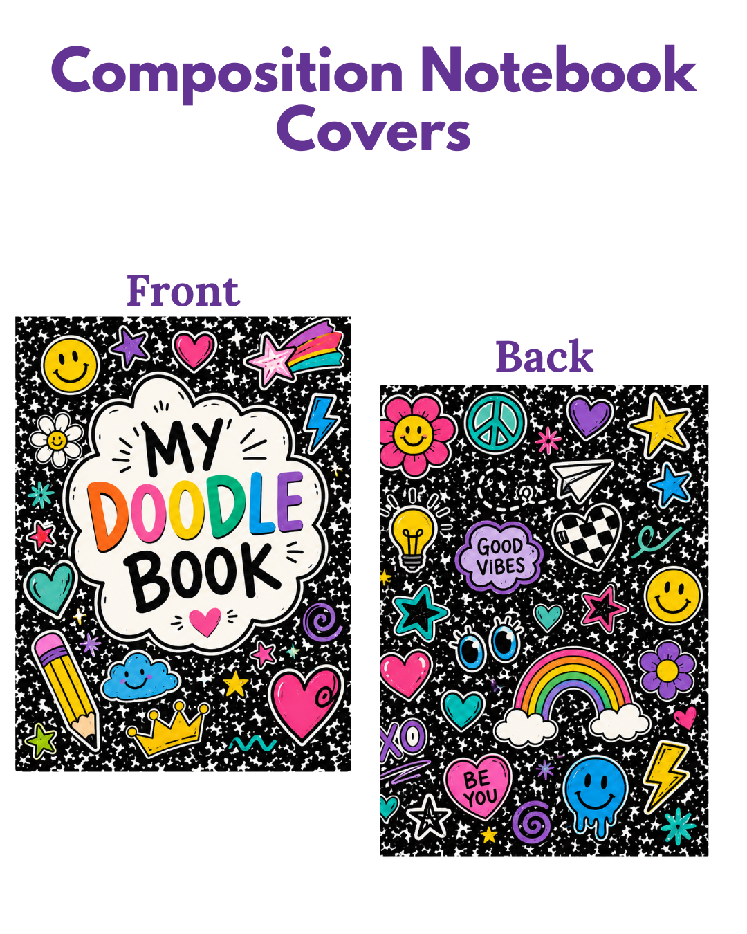 Composition Notebook Covers- Doodle Book