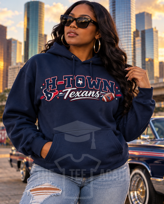 H Town Texas-Matte Clear Film Screen Print Transfer