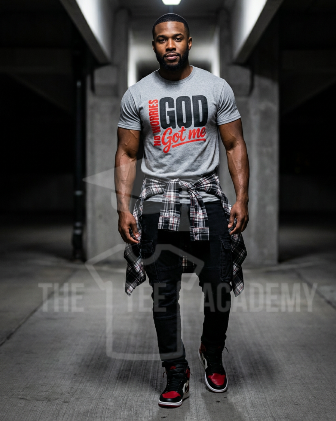 No Worries, God Got Me- Matte Clear Film Screen Print Transfer