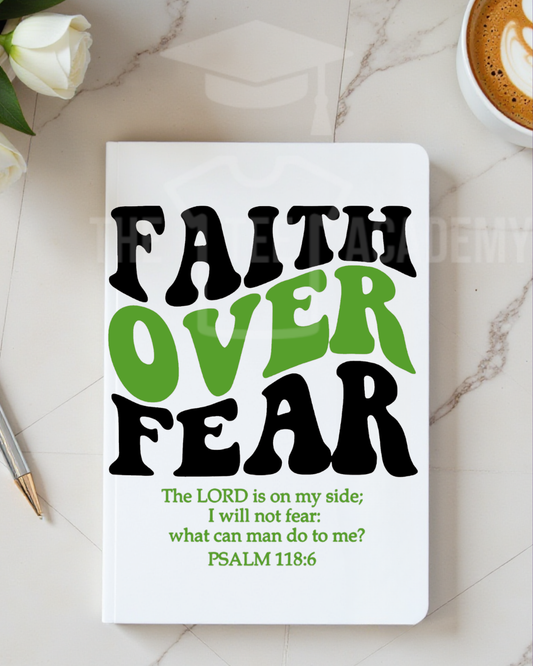UV DTF Planner Cover Decal- Faith Over Fear
