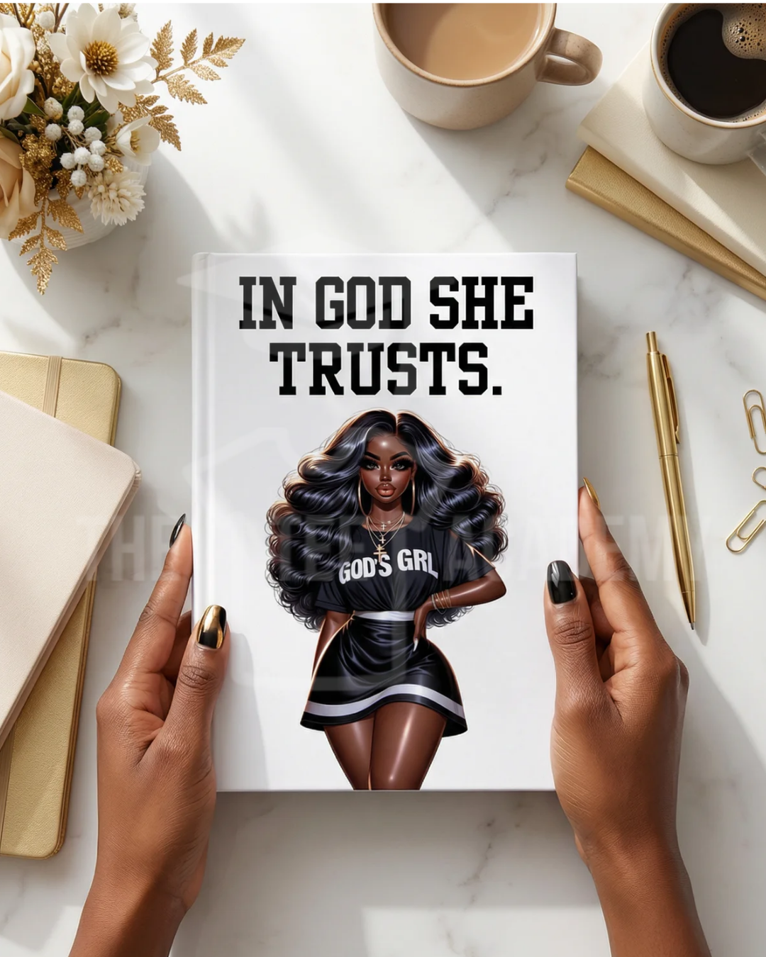 UV DTF Planner/Tumbler Cover Decal- In God She Trusts