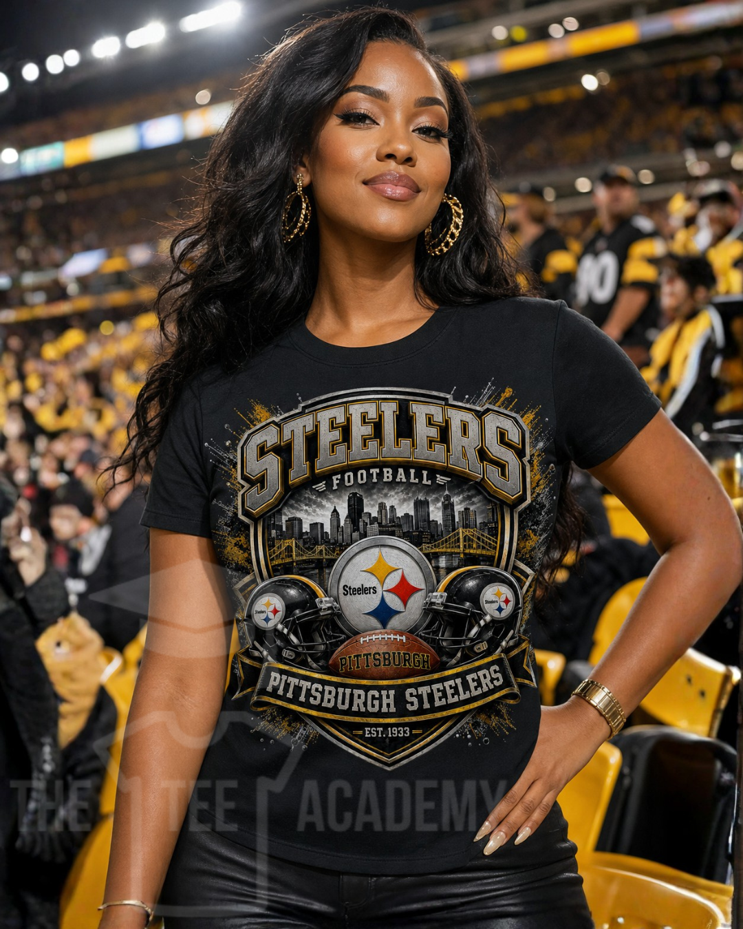 Steelers Football- Matte Clear Film Screen Print Transfer