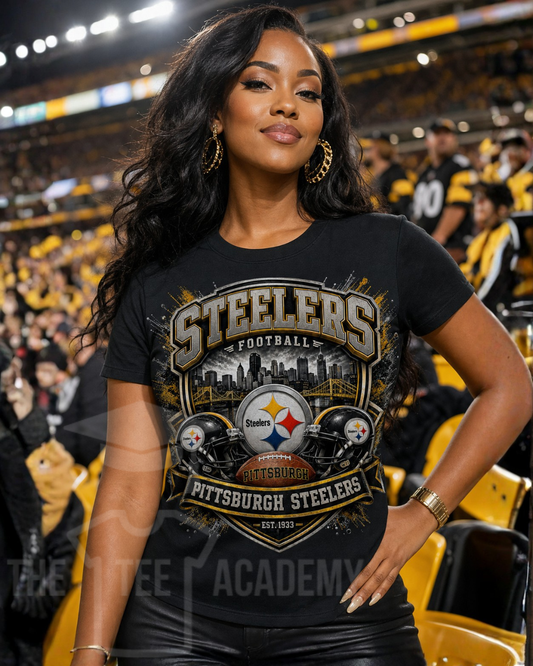 Steelers Football- Matte Clear Film Screen Print Transfer