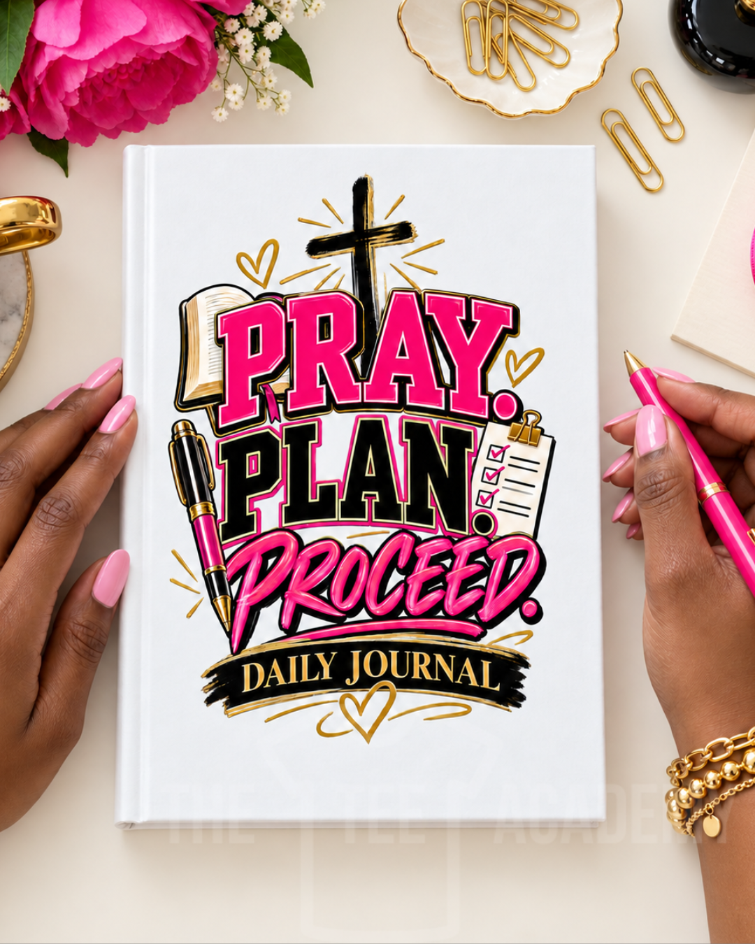 UV DTF Planner/Tumbler Decal- Play, Plan,Proceed