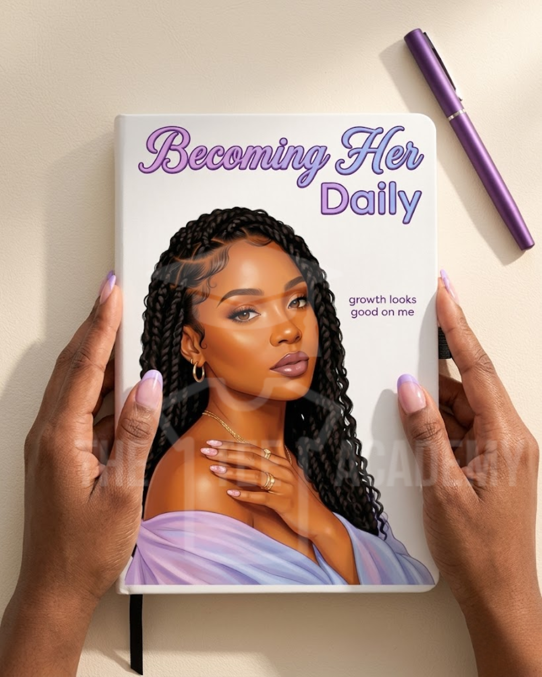 UV DTF Planner/Tumbler Decal- Becoming Her Daily