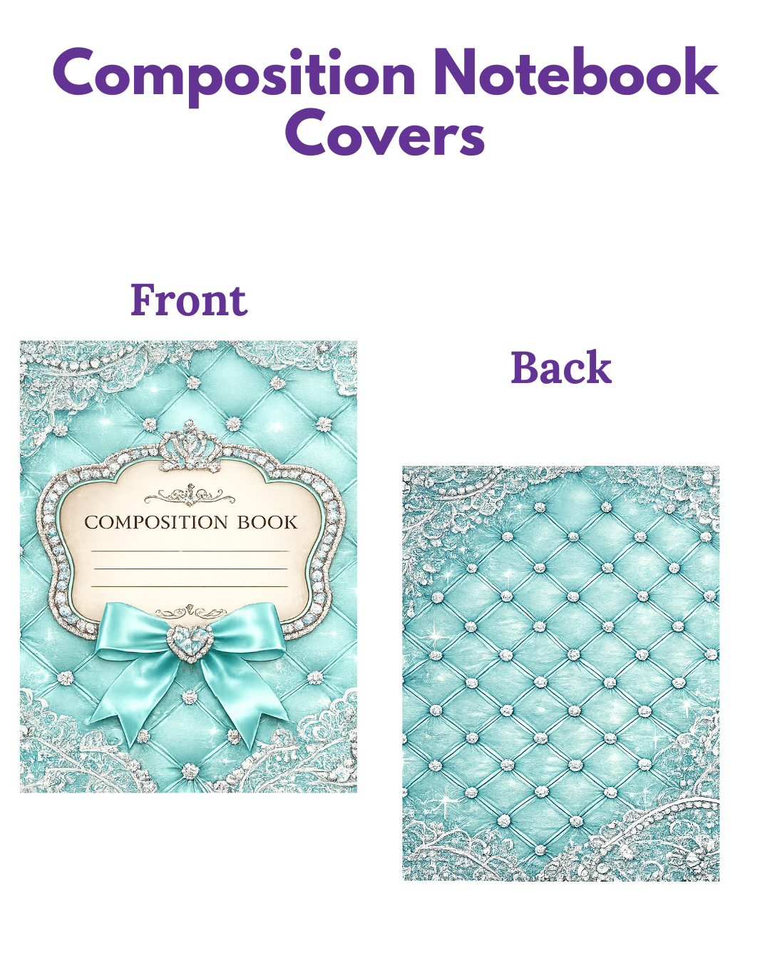 Composition Notebook Covers- Tiffany Blue