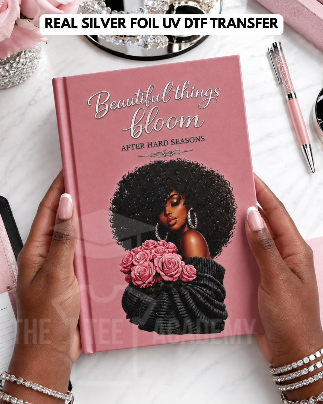 (Silver Foil) Beautiful Things Bloom- UV DTF Planner Decal