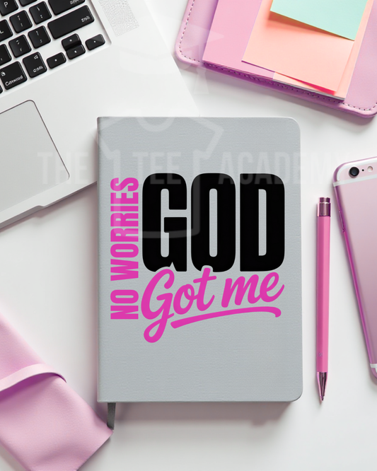 UV DTF Planner Cover Decal- (Pink) God Got Me