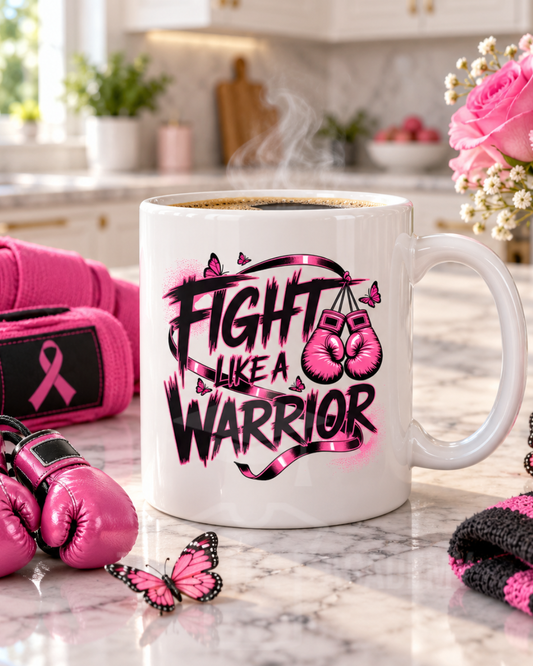 UV DTF Cup Decal- Fight Like A Warrior