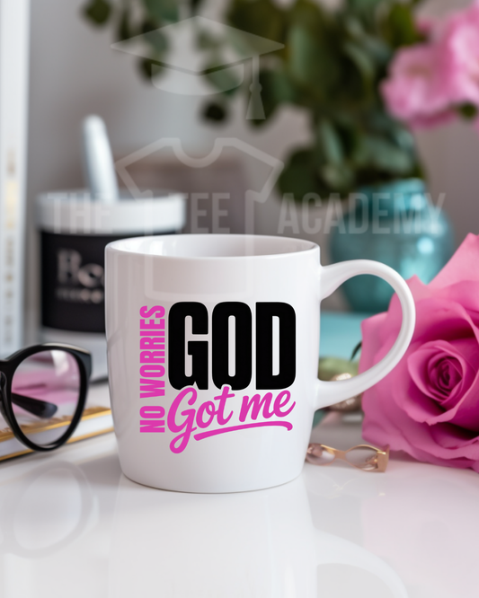 UV DTF Cup Decal - (Pink) God Got Me