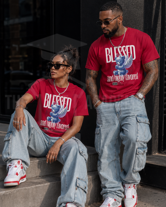 Blessed and Highly Favored- Matte Clear Film Screen Print Transfer