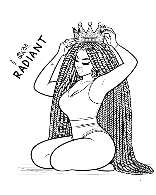 (Sketch Art) I Am Radiant- Screen Print Transfer